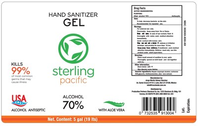 19000 mL Label (19000 mL  Hand Sanitizer Pacific)